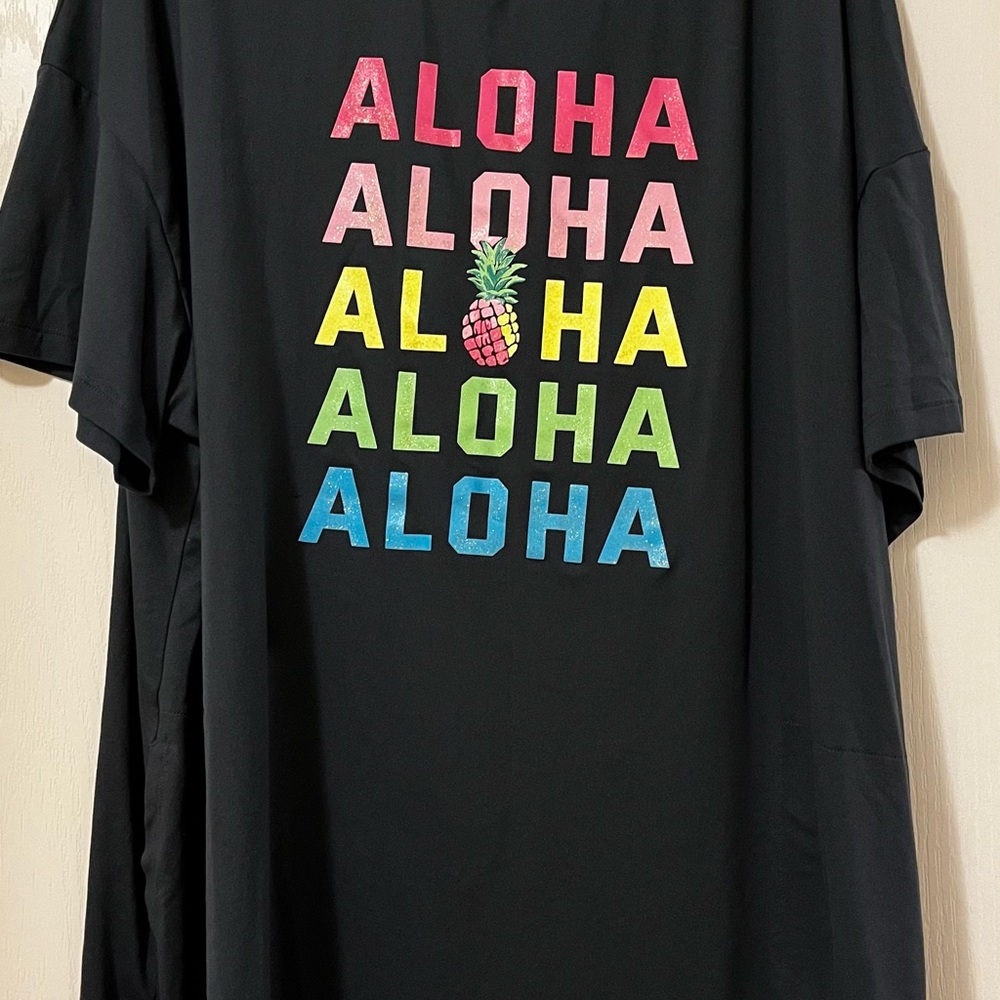 Secret Treasures Dark Grey Aloha design Nightshirt Size 2X/3X